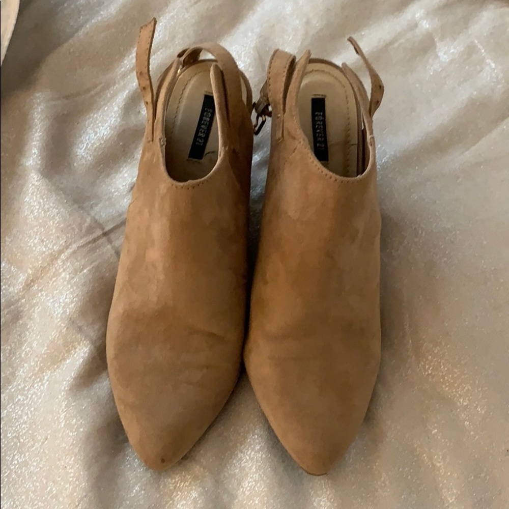 brown heeled booties